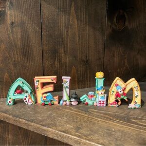 Mary Engelbreit Vintage Resin A E I J M Alphabet Letters Approx 2.5”